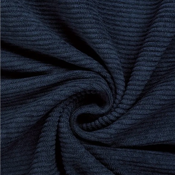 NWT Corduroy Pullover Top Blue With Brown Apricots Accents Size XL - Picture 5 of 6